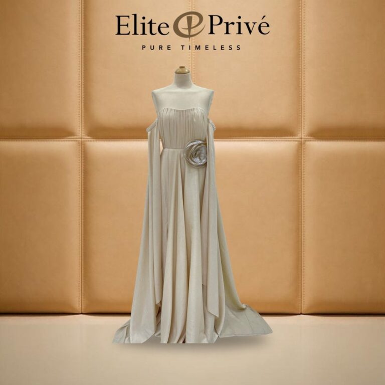 Ivory Rose Cape Gown – made-to-measure by Elite Privé Atelier, Dubai