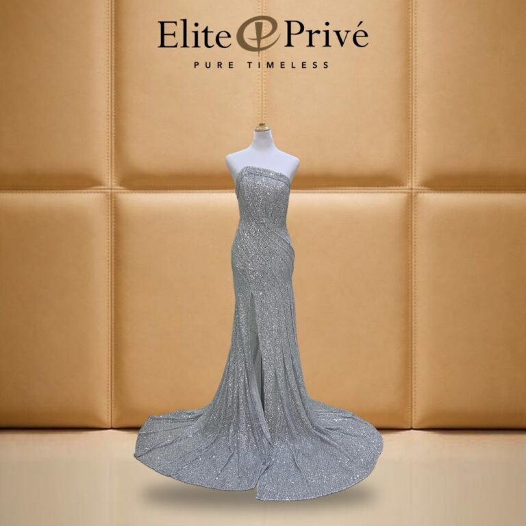Silver Sequin Mermaid Gown – made-to-measure by Elite Privé Atelier, Dubai