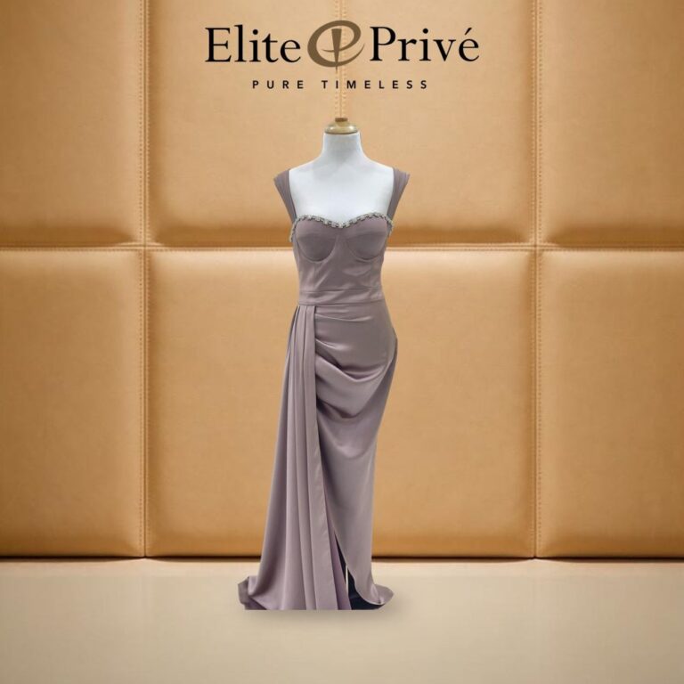 Mauve Draped Corset Gown – made-to-measure by Elite Privé Atelier, Dubai